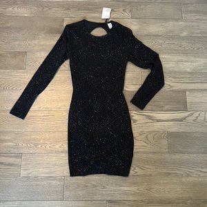 NWT H&M Mini Black Sequin Dress